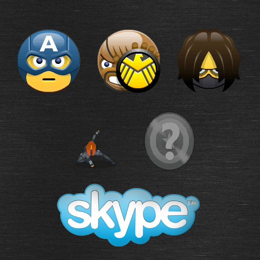 skype emoticons for Captain America