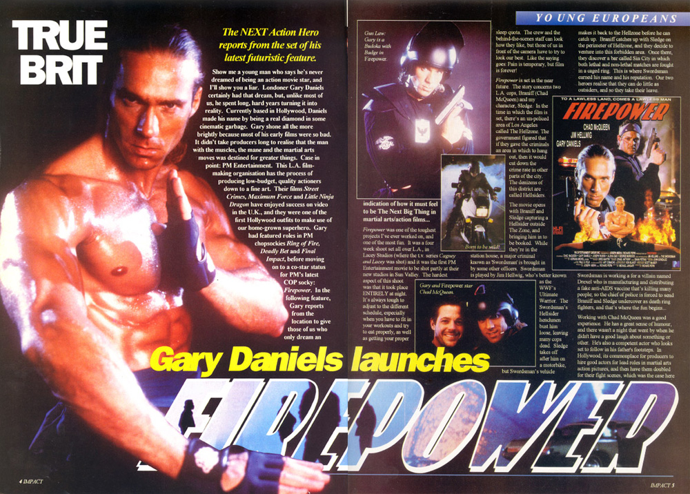 Gary Daniels launches Firepower magazine spread 1