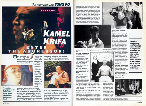 Kamel Krifa in Impact magazine