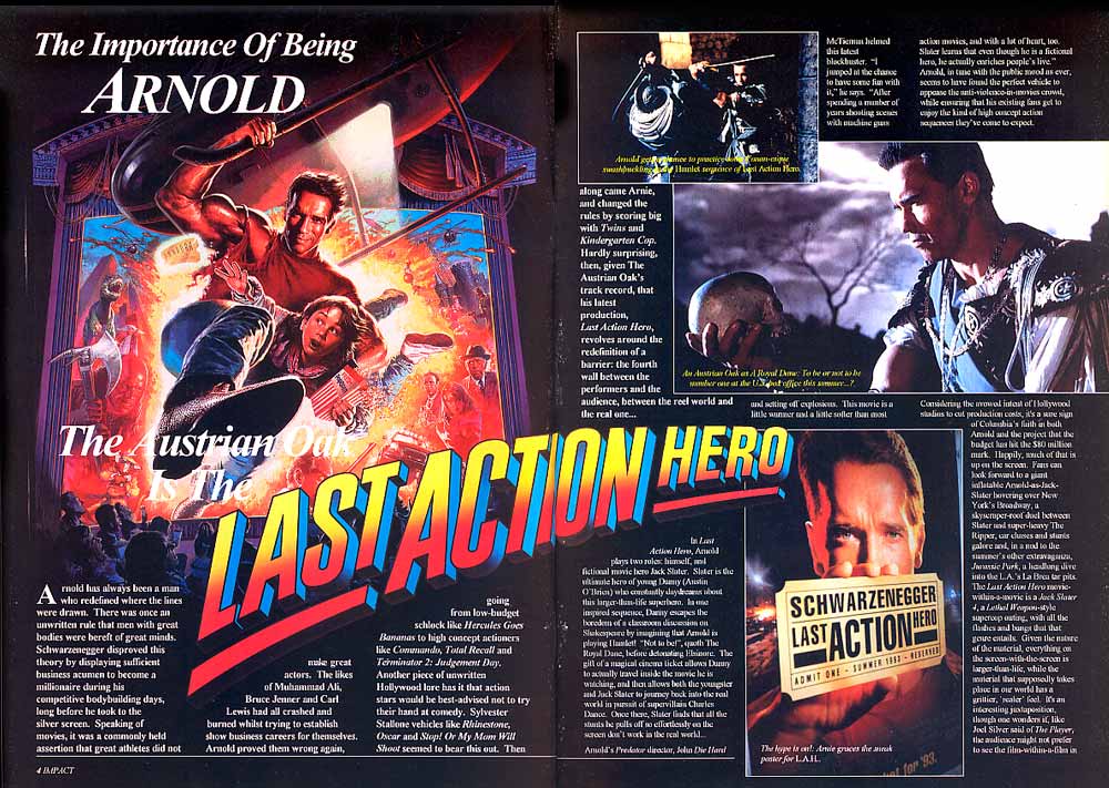 Last Action Hero Impact Article Double Page Spread