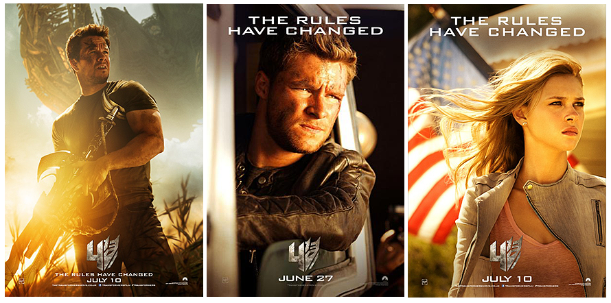 Transformers Age of Extinction character posters